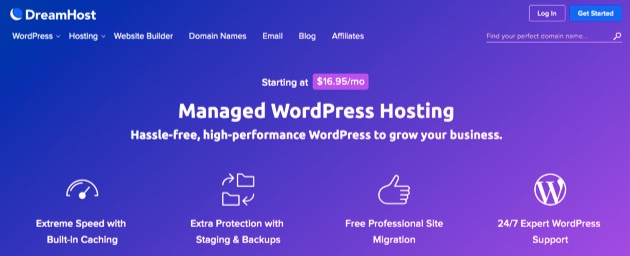 DreamHost’s managed WordPress hosting plans. 