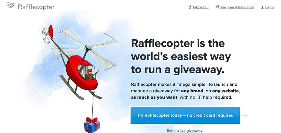 Rafflecopter giveaway website.