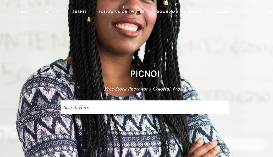 The picnoi.com home page.