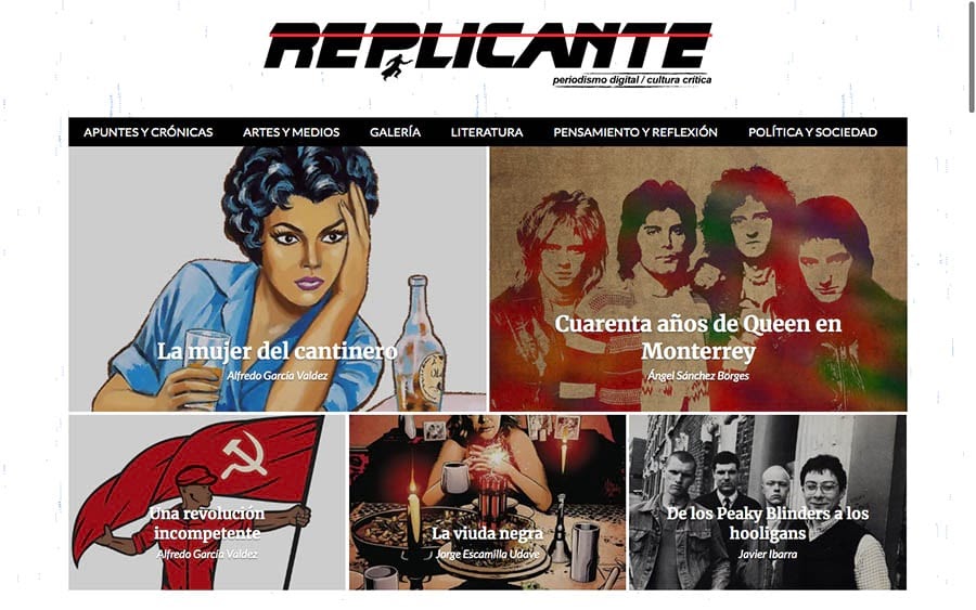 Replicante magazine homepage