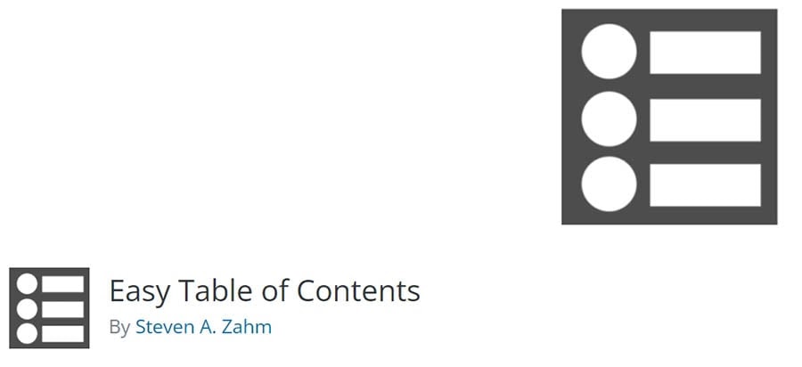 The Easy Table of Contents plugin.